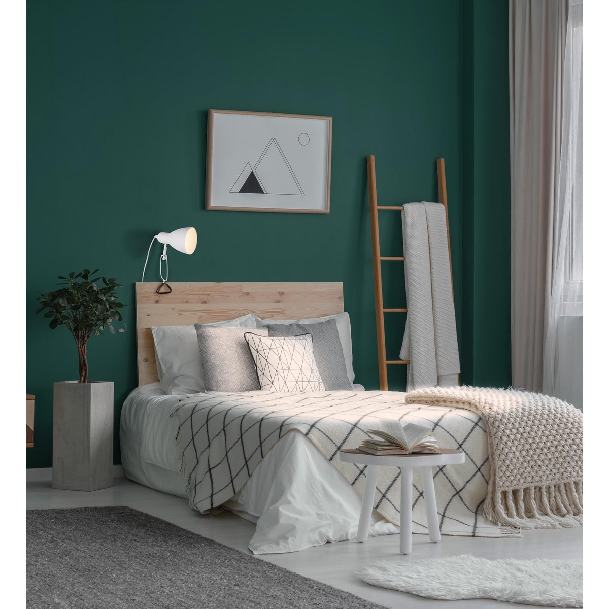 Klemlamp Mara Mat Wit - 28 cm (E14)
