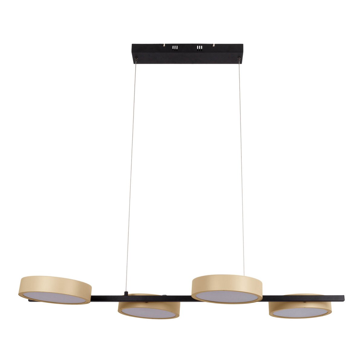 Led hanger lamp "Tessa" amandel, 150 cm hoog, 110 cm lang, gemaakt van metaal in matte amandel (Pantone 481 C) en zwart - wit plastic - OutHome