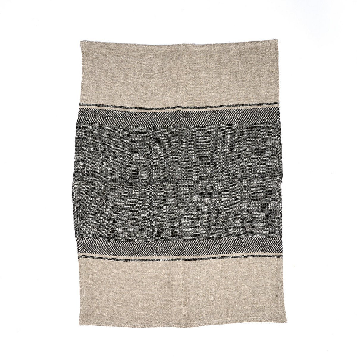 Linnen keukenhanddoek Moody zwart - 50 x 70 cm