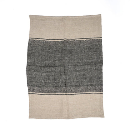 Linnen keukenhanddoek Moody zwart - 50 x 70 cm