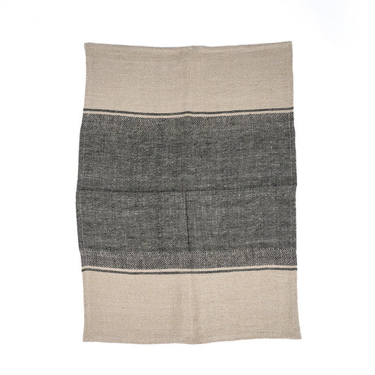 Linnen keukenhanddoek Moody zwart - 50 x 70 cm