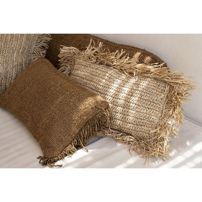 Raffia kussendeksel Rechthoekig naturel - 30 x 50 cm