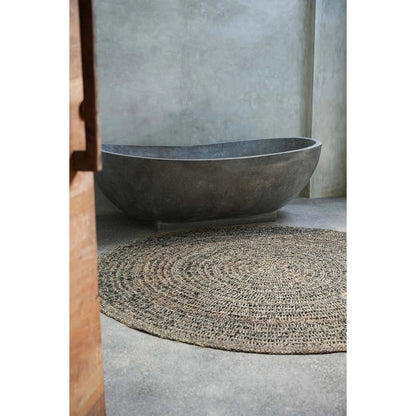 Tapijt Zeegras naturel zwart - 200 cm
