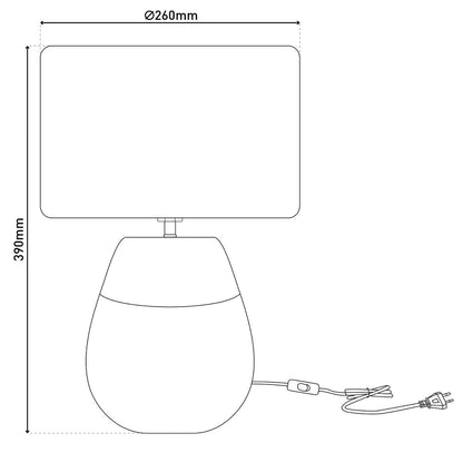 Keramische Tafellamp Bronco Beige/Grijs - 39 cm (E14)