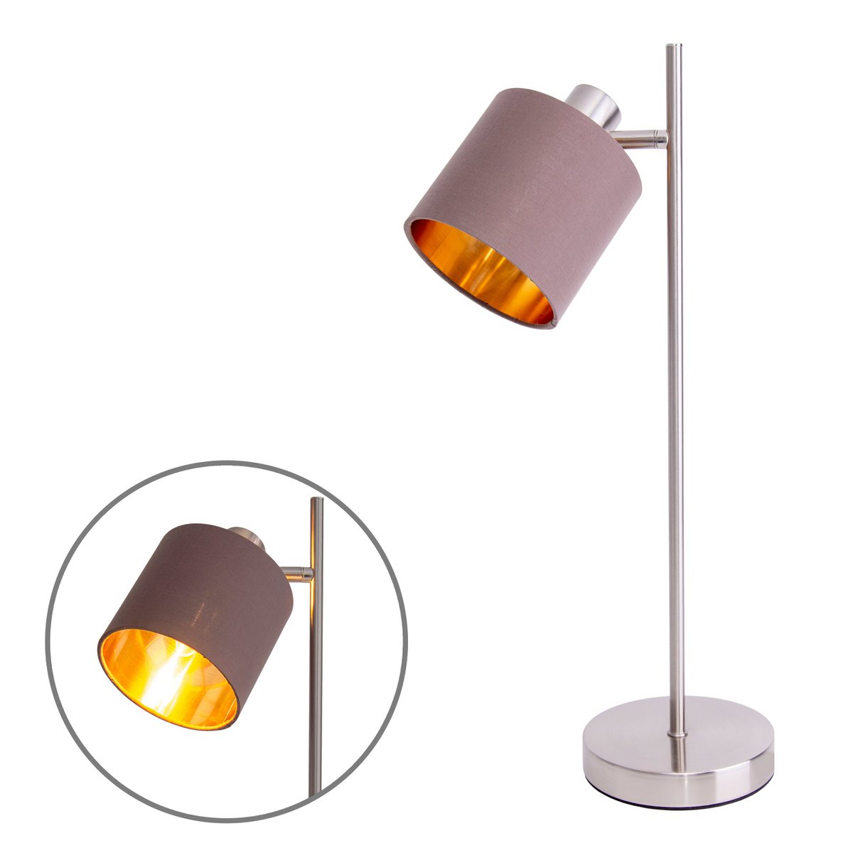 Tafellamp Maron Bruin - 51 cm (E14)