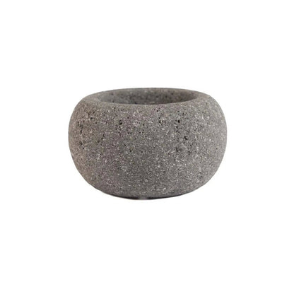 Lavasteen zoutkom Lava stone bowl zwart