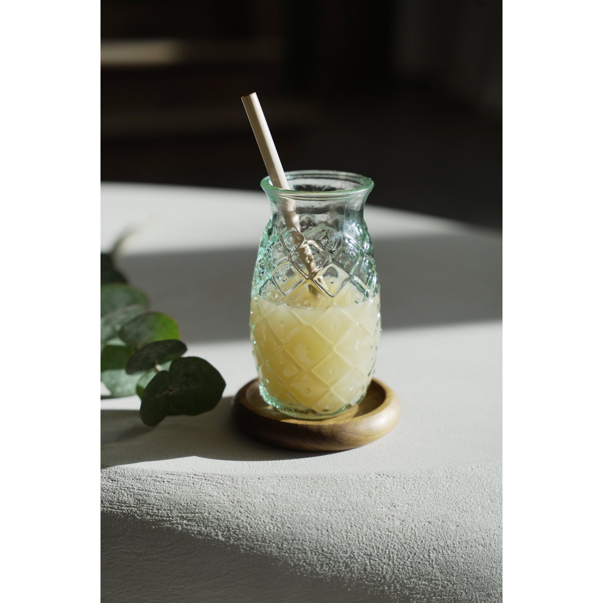 Glazen vaas Ananas blauw
