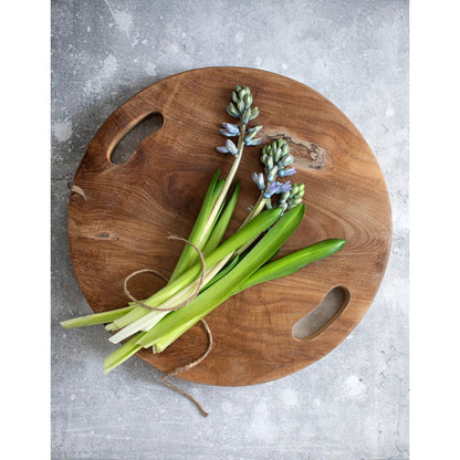 Teak dienblad Root tray naturel - M
