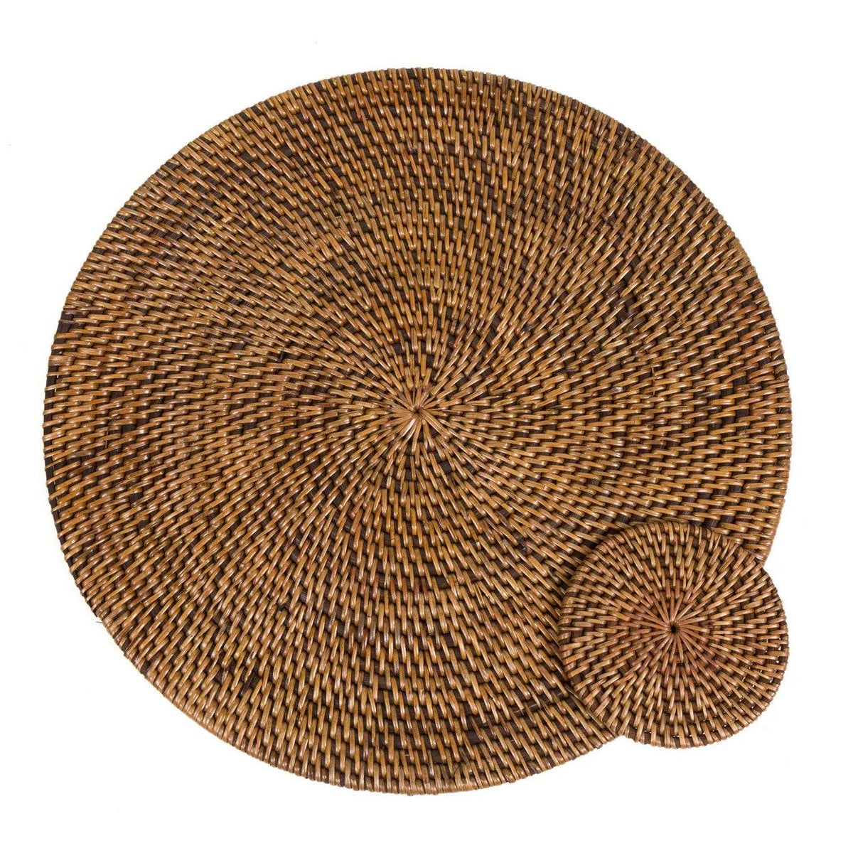 Rotan placemat natuurlijk bruin - 35 cm