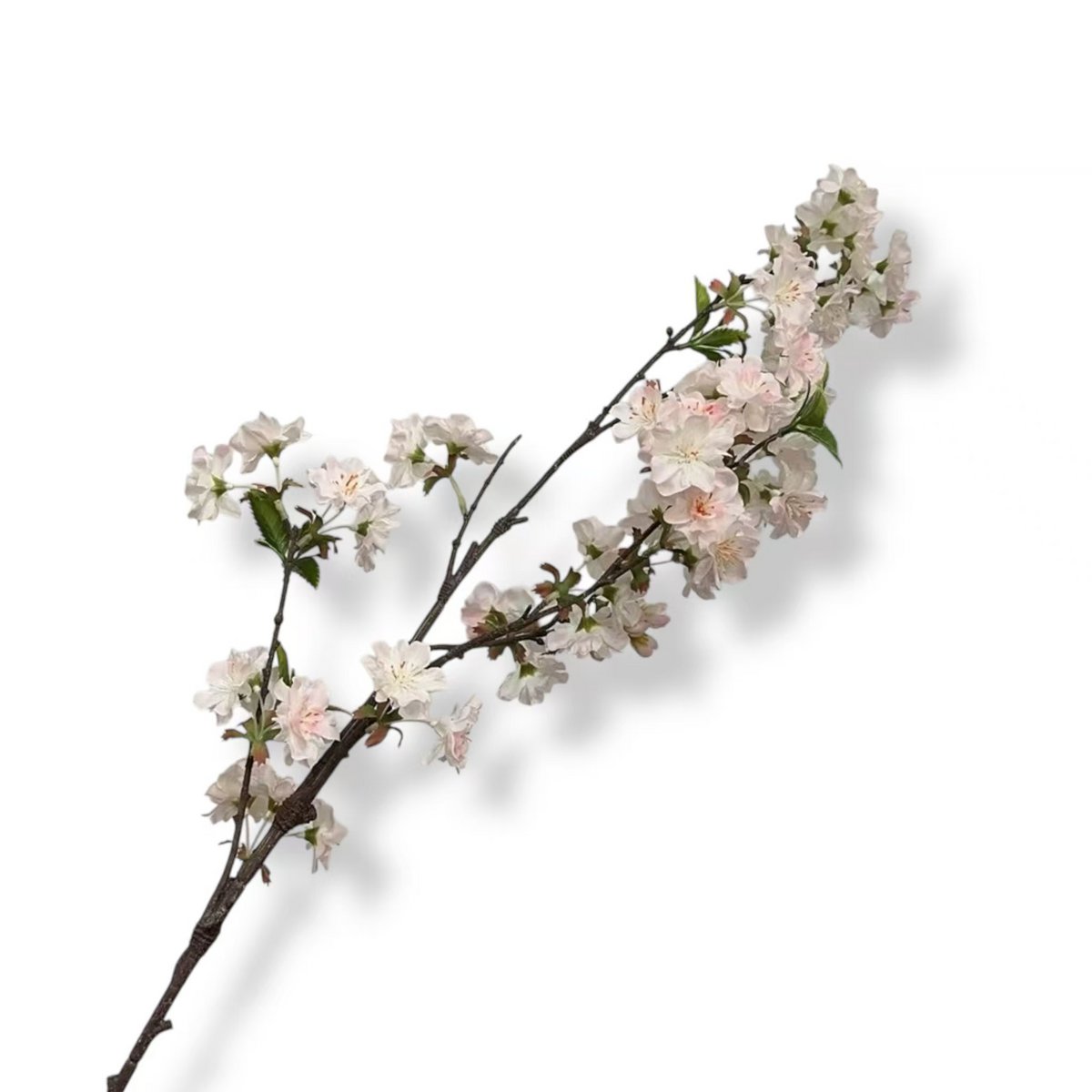 Zijden kunstbloem Sakura roze/wit - 105 cm