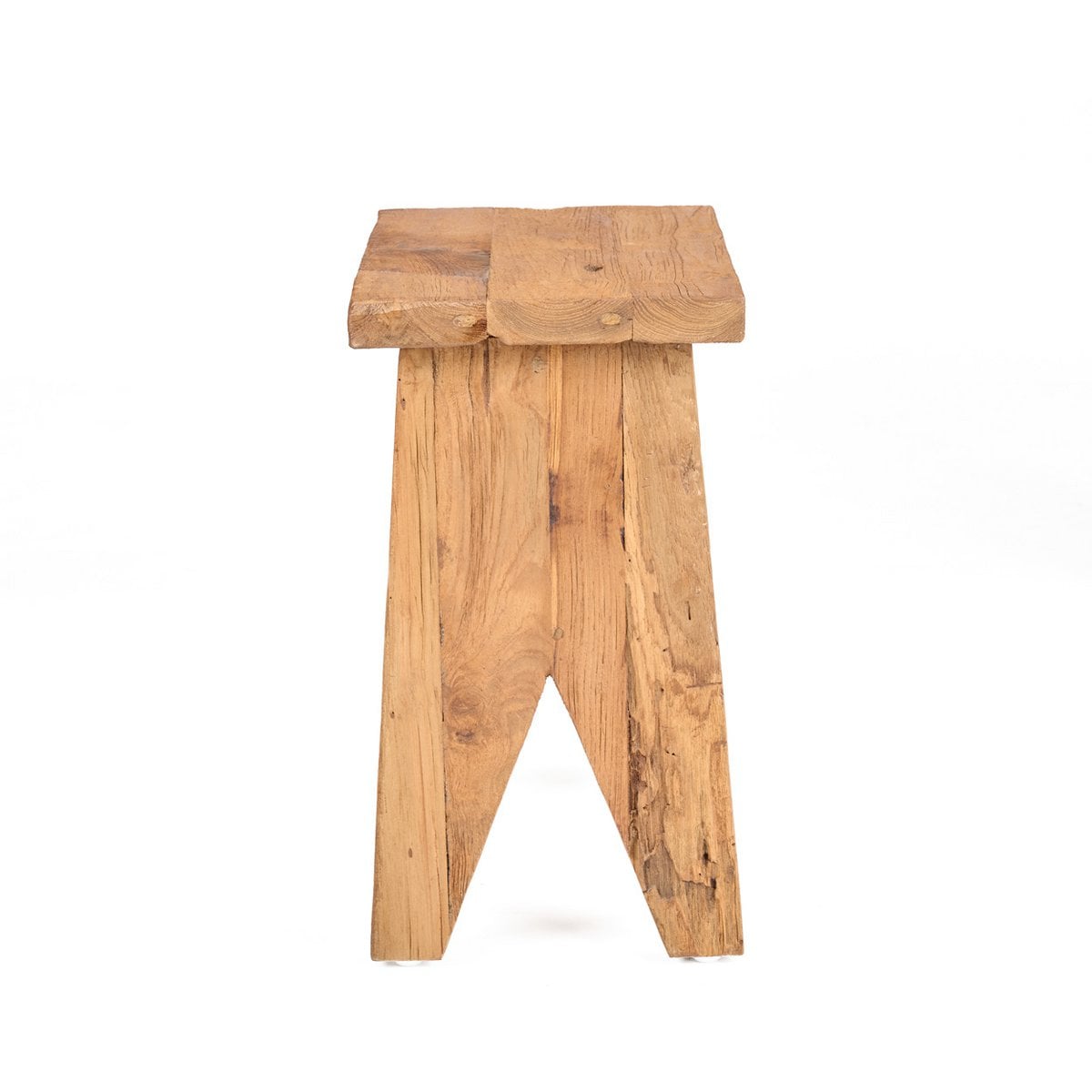 Teak kruk naturel - 40 cm