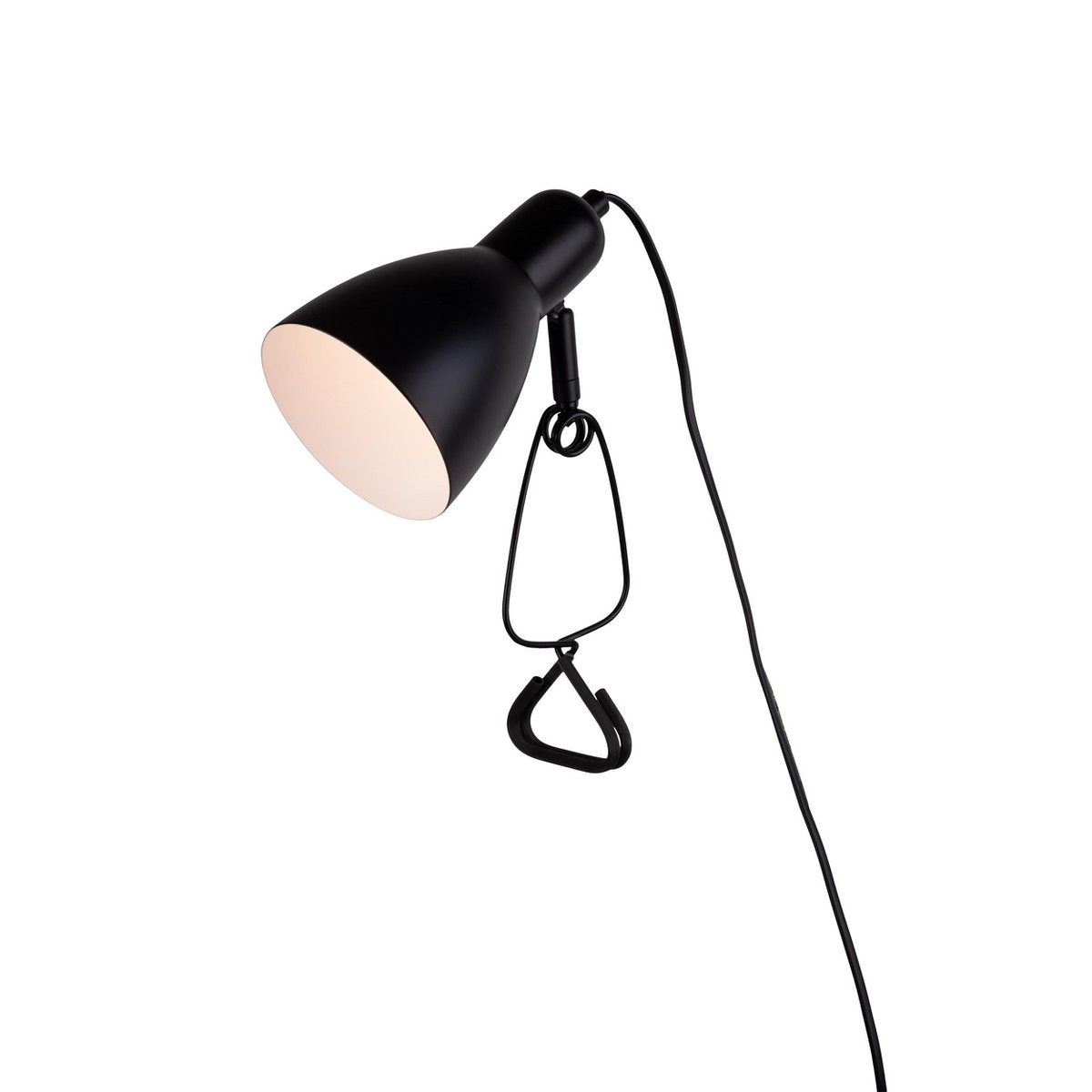 Klemlamp Mara Mat Zwart - 28 cm (E14)