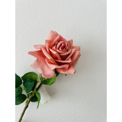 Kunstbloem Rose roze - 72 cm