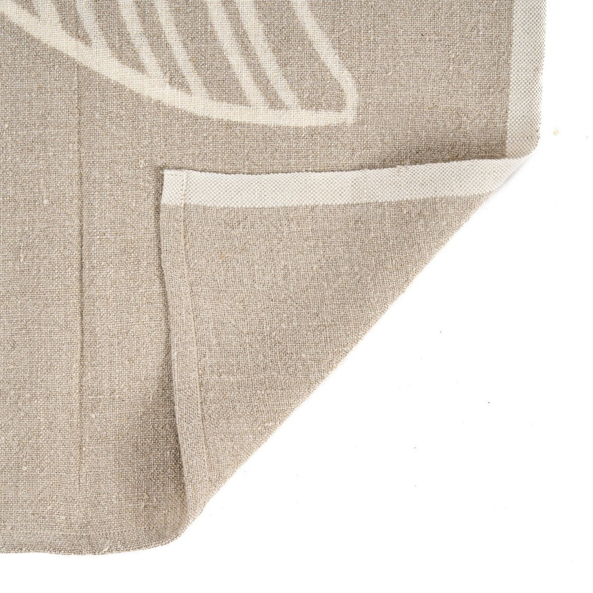 Linnen keukenhanddoek Vispatroon naturel wit - 50x70 cm