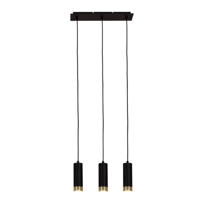 Hanglamp Fridu 3-Lichts Mat Zwart - 48 cm (GU10)