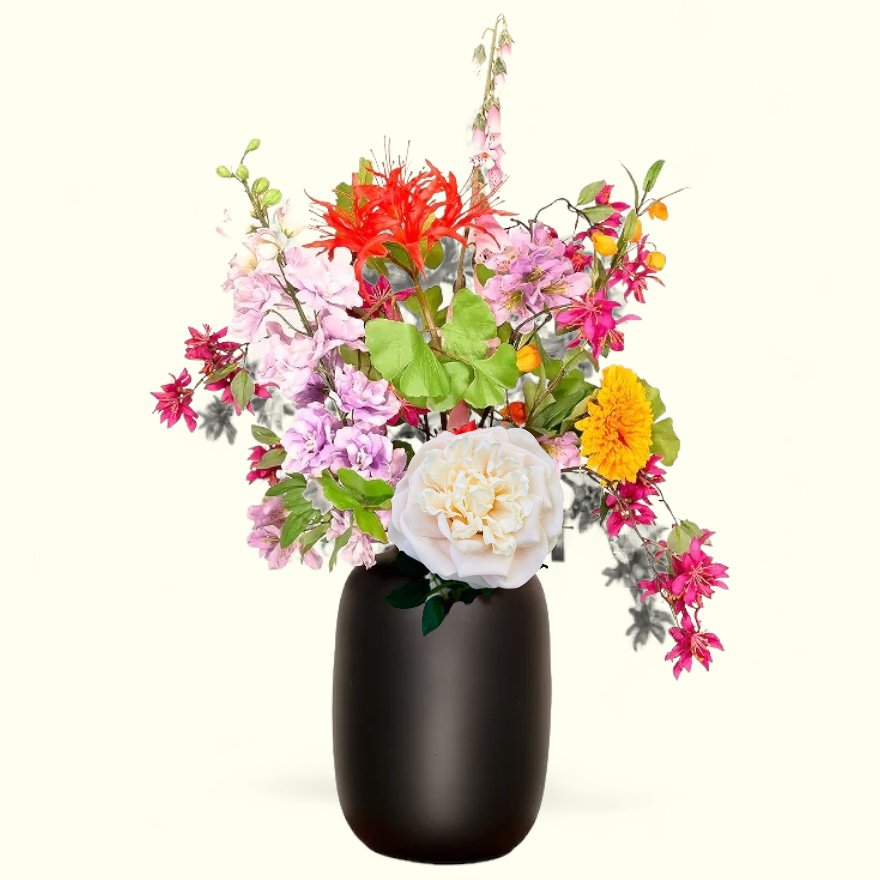 Zijden kunstbloem Touch roze (set van 2)