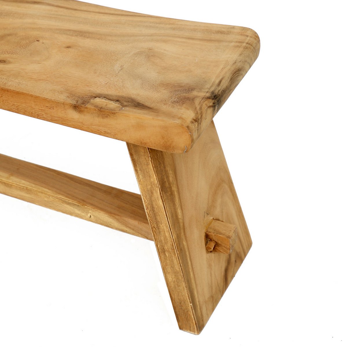Massief houten bank Suar naturel - 120 cm