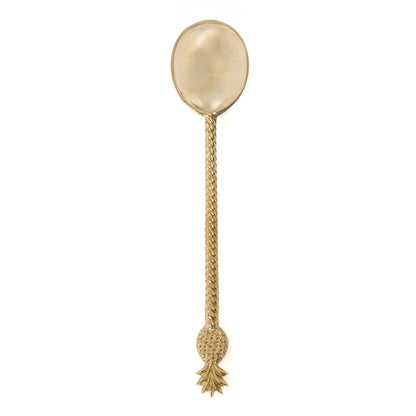 Massief messing lepel Ananas goud