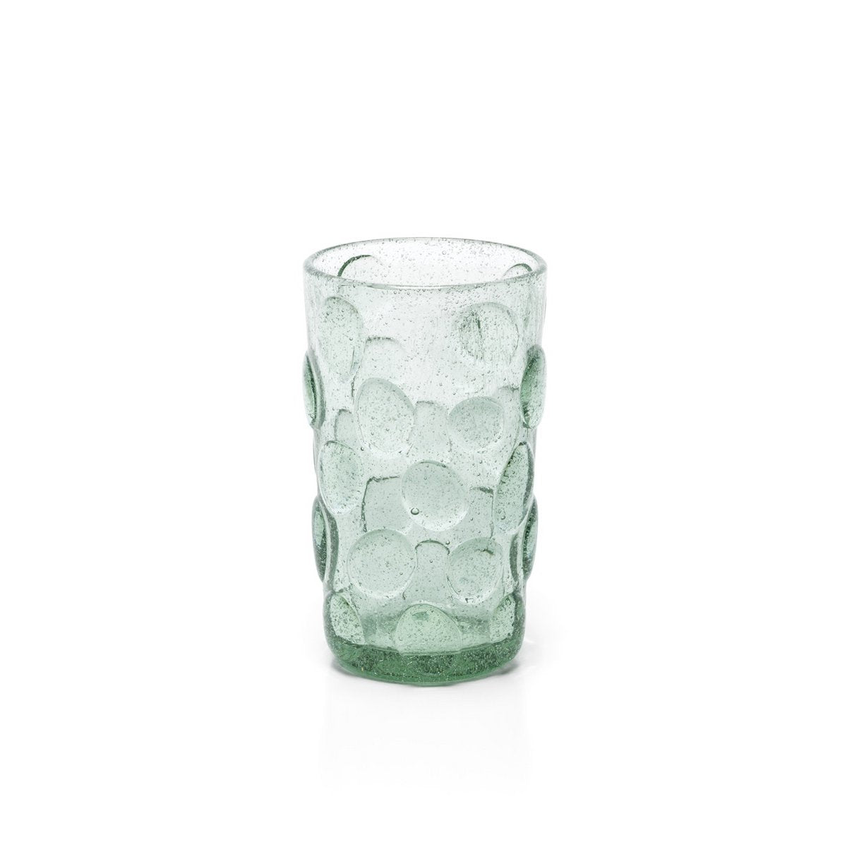 Glazen highballglas Frosted dot aqua