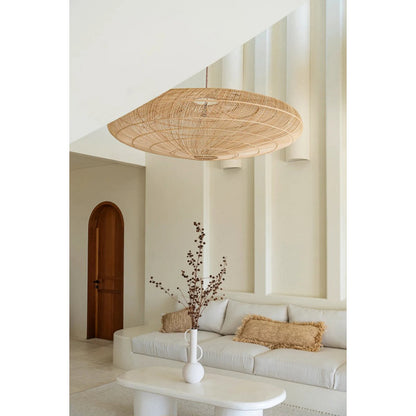 Raffia kussenhoes Rechthoekig naturel - 35x100 cm