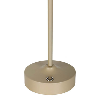 LED Acculamp Pina Beige/Wit Glas - 30 cm