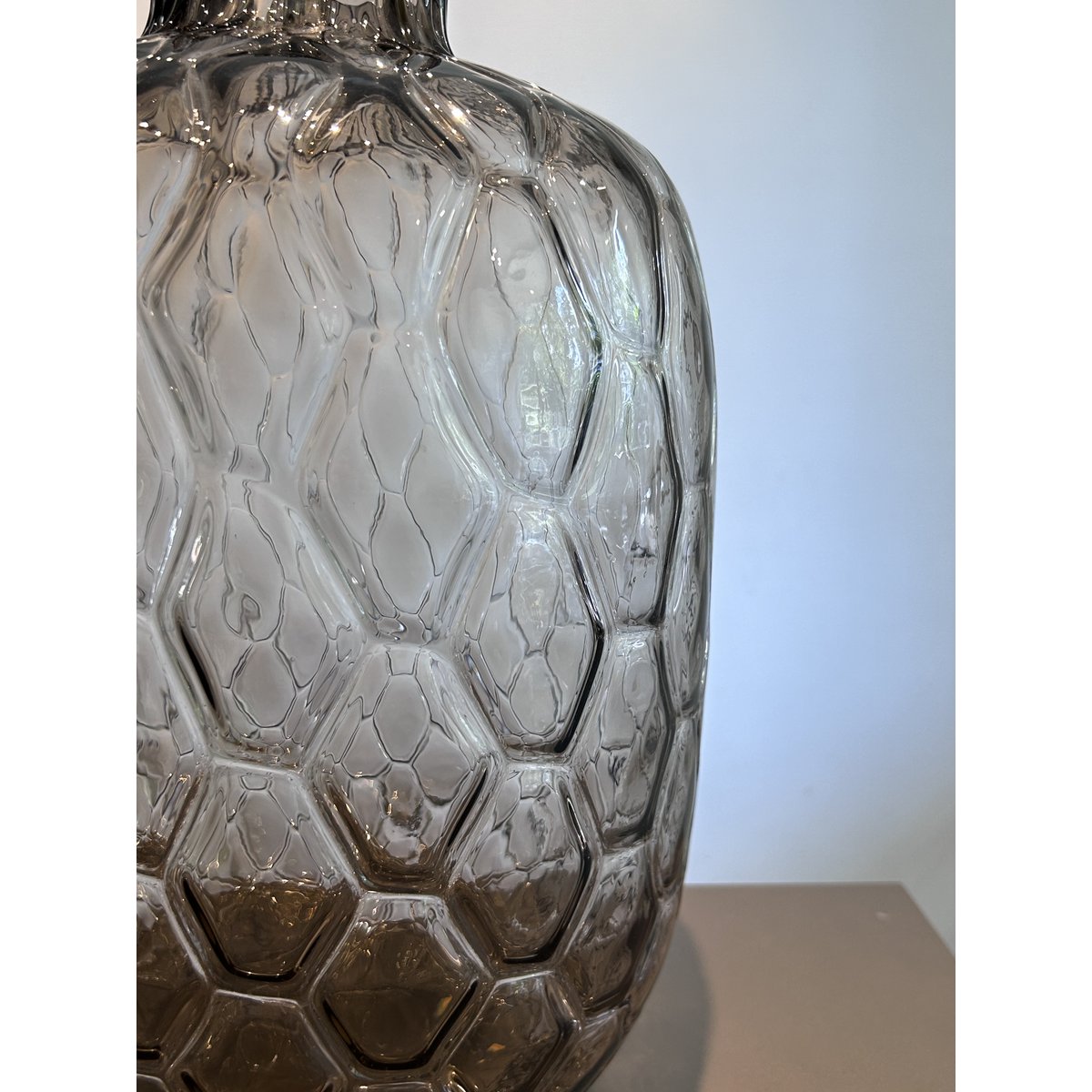 Glazen vaas Honeycomb transparant - 44 cm