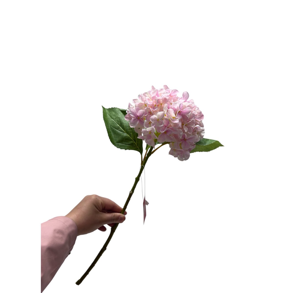 Zijden kunstbloem Hydrangea macrophylla lichtroze