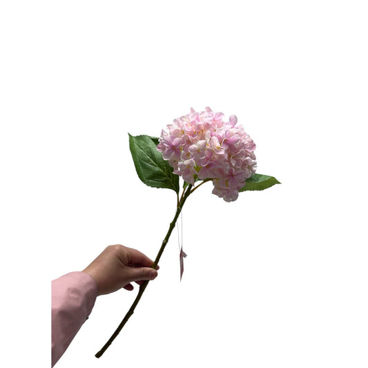 Zijden kunstbloem Hydrangea macrophylla lichtroze
