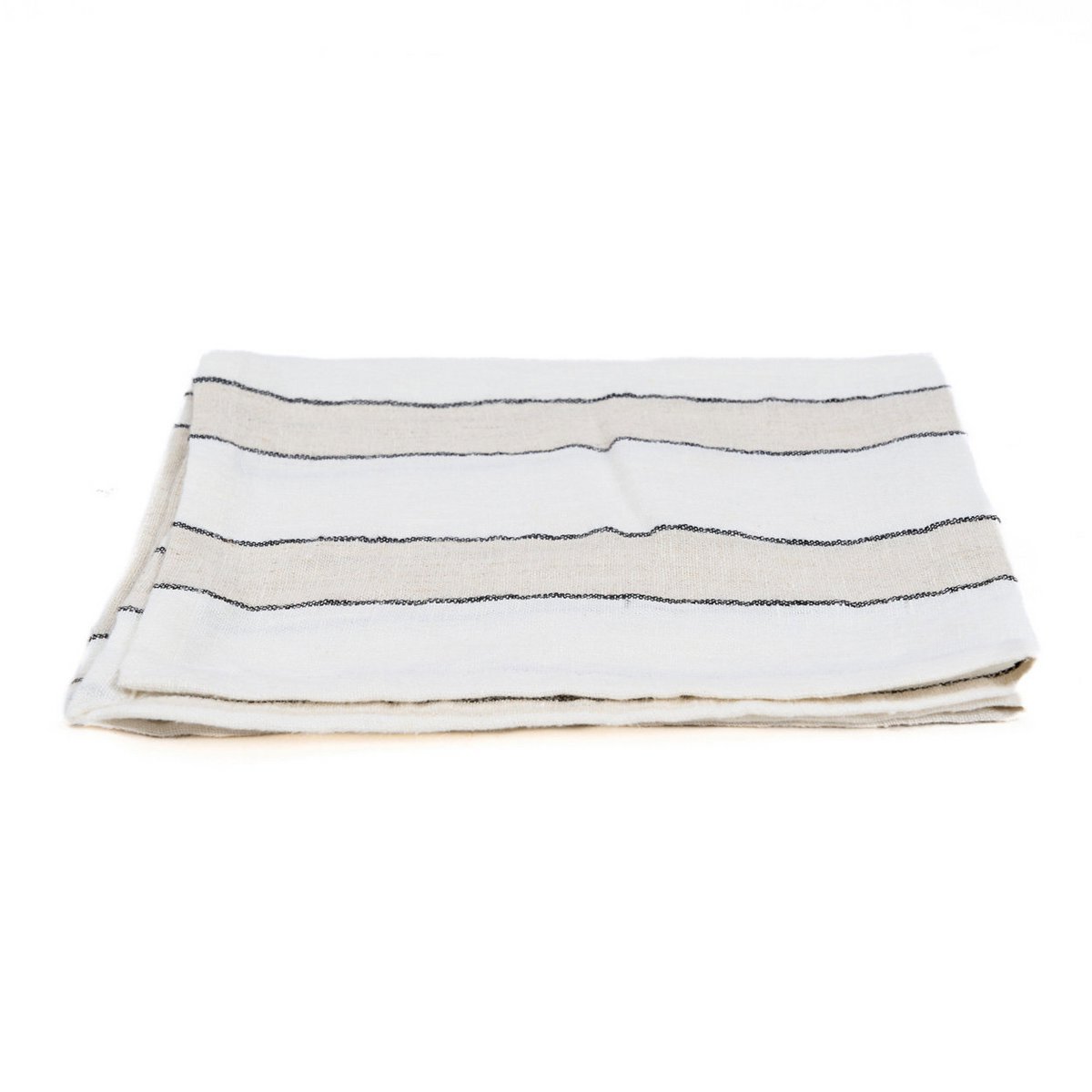 Linnen servet Provence zwart/wit - 45 cm