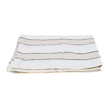 Linnen servet Provence zwart/wit - 45 cm