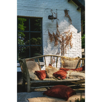 Fluwelen kussenhoes Oh my gee bordeaux - 35x100 cm
