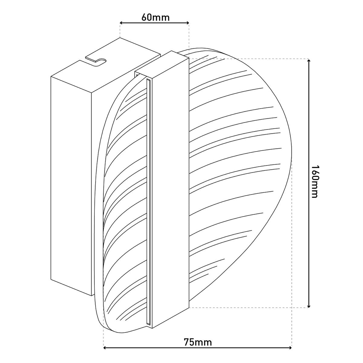 LED wandlamp "Denver" d:16cm - OutHome