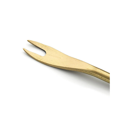Goudkleurige olijfvork Olijfvork goud - L