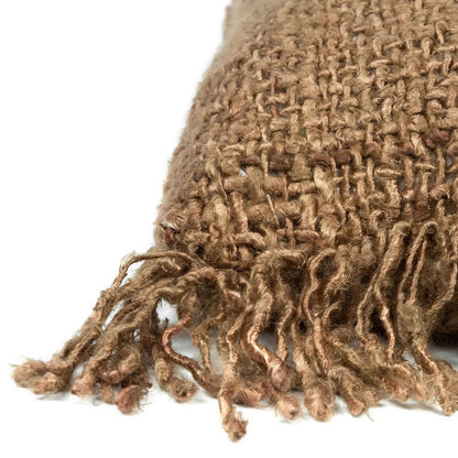 Katoenen kussenhoes bruin - 60 cm
