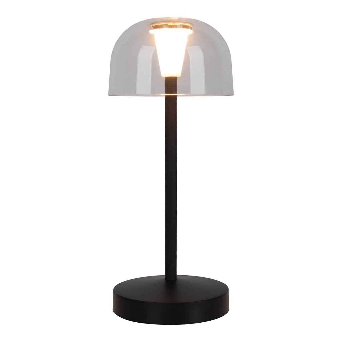 LED Acculamp Gomba Zwart (Set van 2) - 18,5 cm