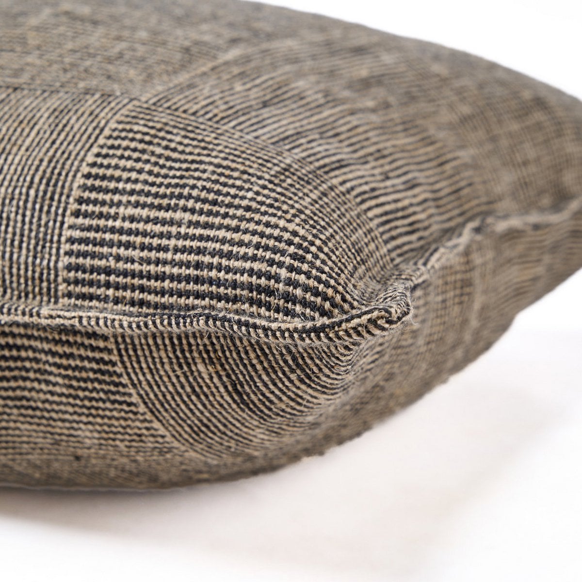 Linnen kussenhoes zwart naturel - 50x50