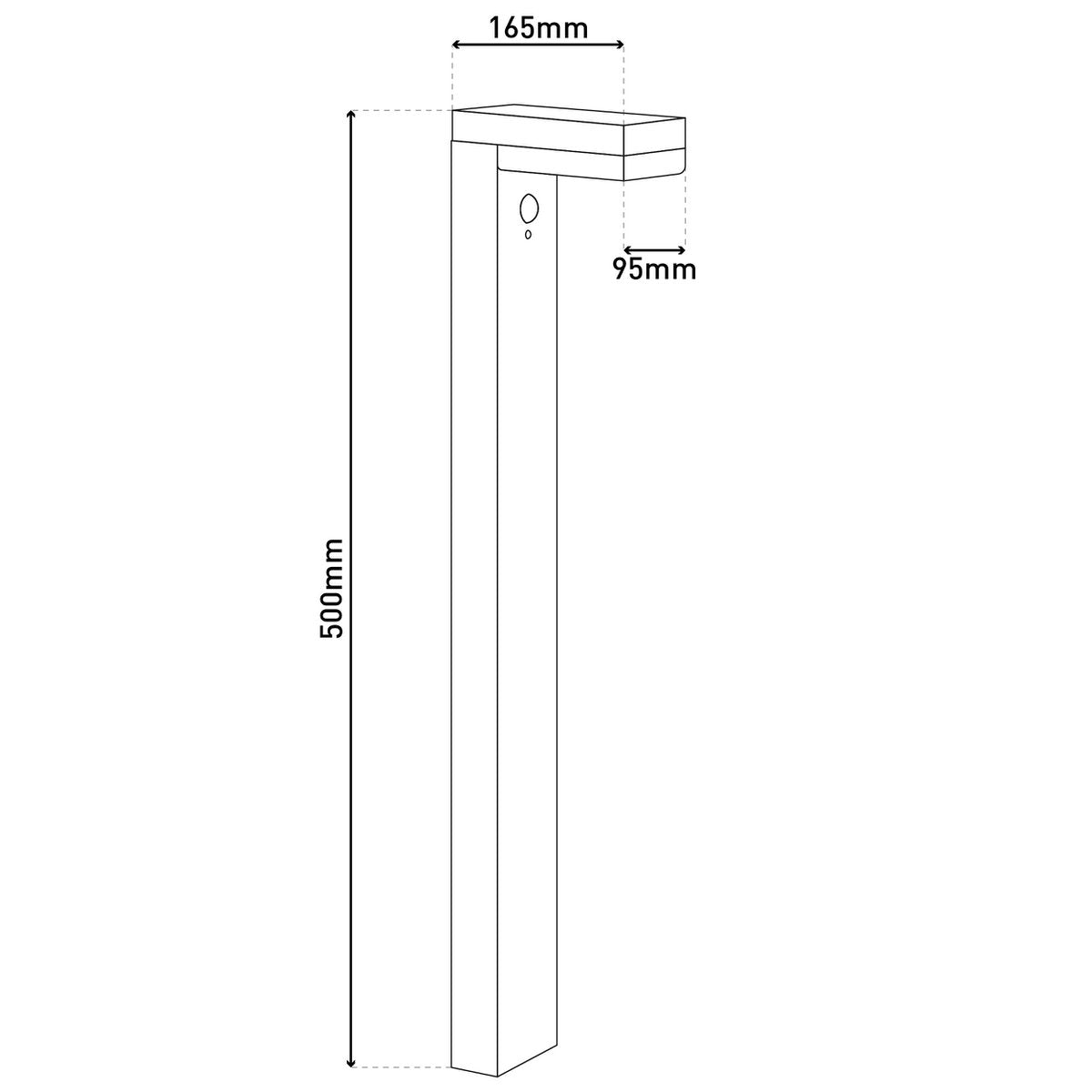 LED Solar Outdoor Base Light "Filius" H: 50 cm, gemaakt van metaal en plastic in antraciet, met geïntegreerde LED - OutHome