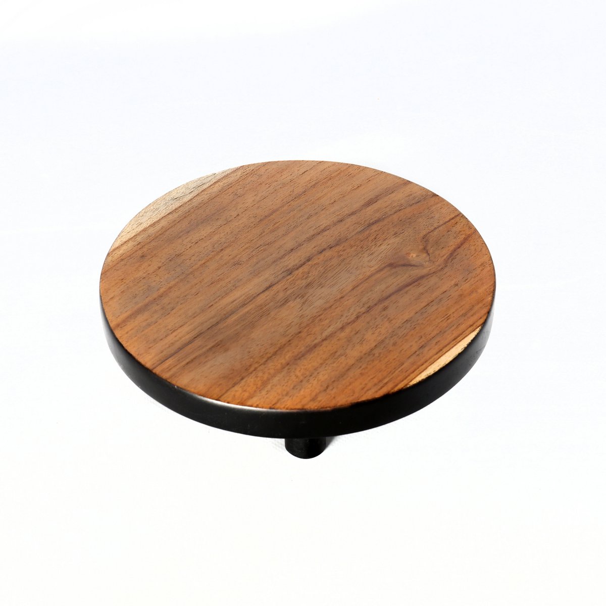 Massief teak taartstand Bondi natuurlijk zwart - M