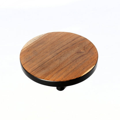 Massief teak taartstand Bondi natuurlijk zwart - M