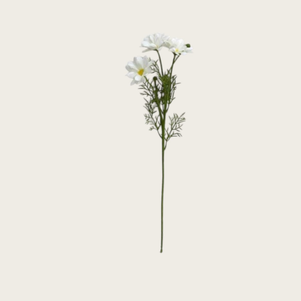 Zijden kunstbloem Chrysanthemum wit - 52 cm