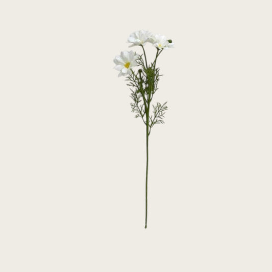 Zijden kunstbloem Chrysanthemum wit - 52 cm