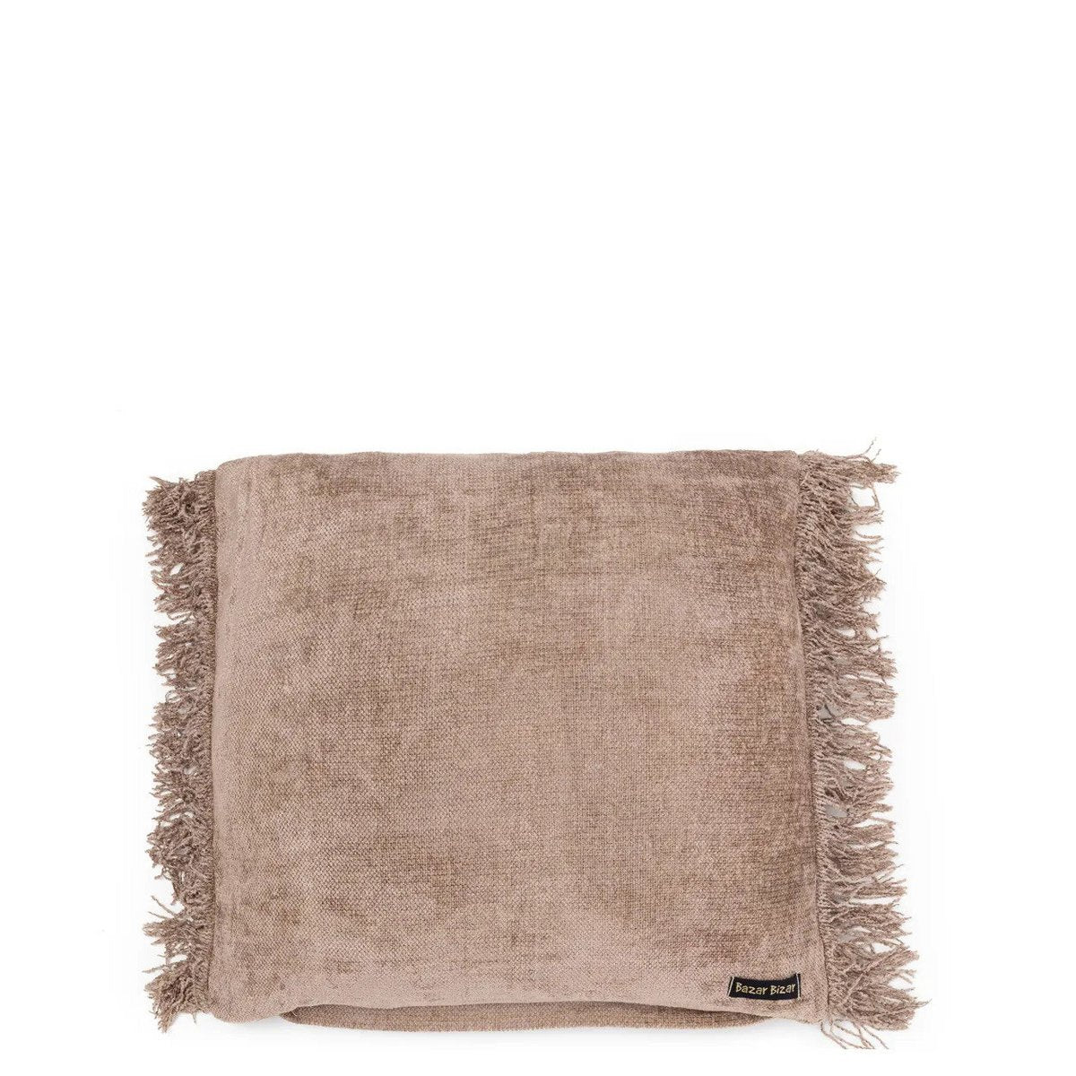 Betonfluweel kussenhoes taupe - 40 cm
