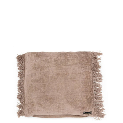 Betonfluweel kussenhoes taupe - 40 cm
