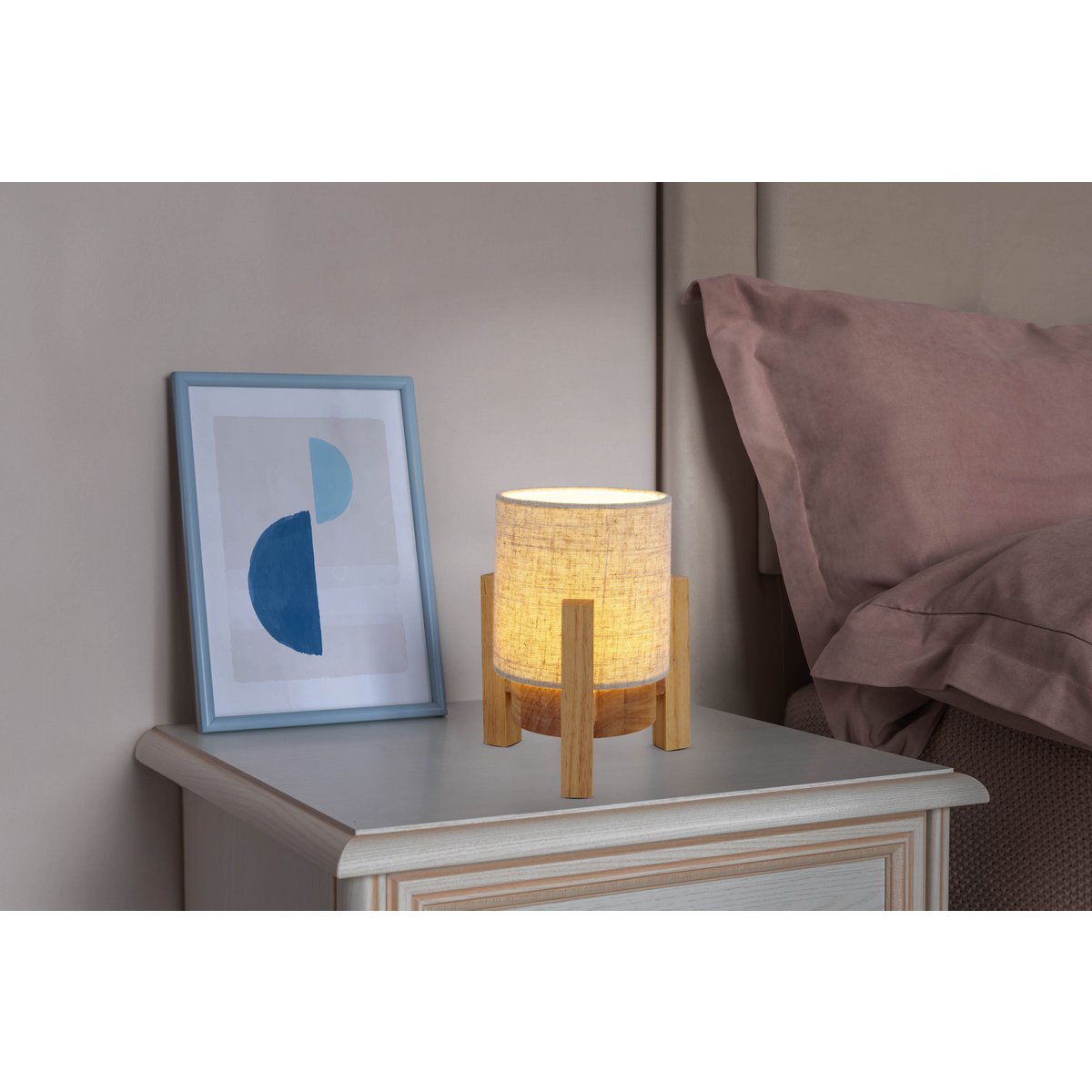 Acculamp Madita Wit/Naturel Touch - 19 cm (Dimbaar)