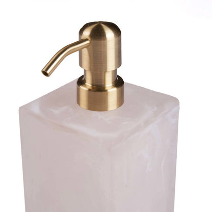 Hars zeepdispenser roze wit