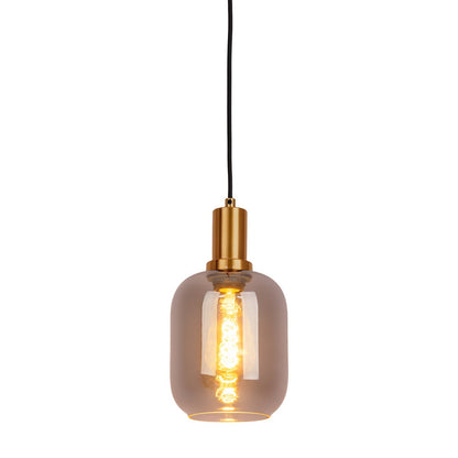 Hanglamp Fumo 1-Lichts Zwart - 150 cm (E14)