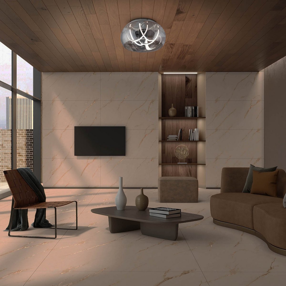 LED Plafondlamp Malou Rookglas - Ø 45 cm