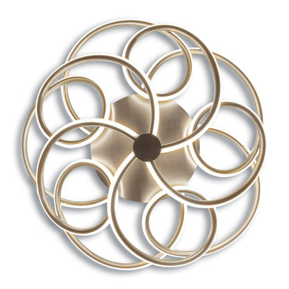 LED Plafondlamp Rizado Nikkel/Satijn - Ø 57 cm