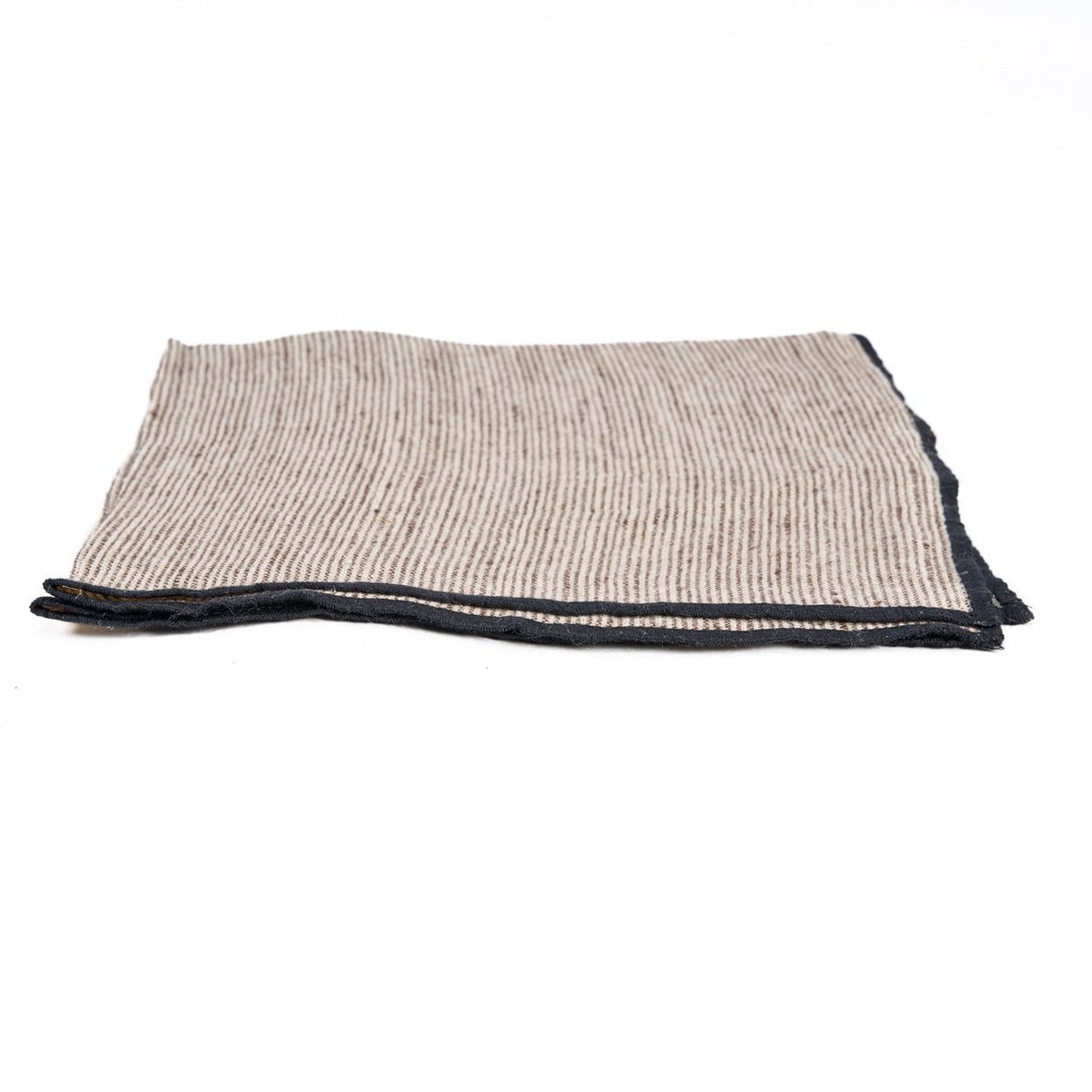 Linnen servet Code natuurlijk zwart - 45 cm