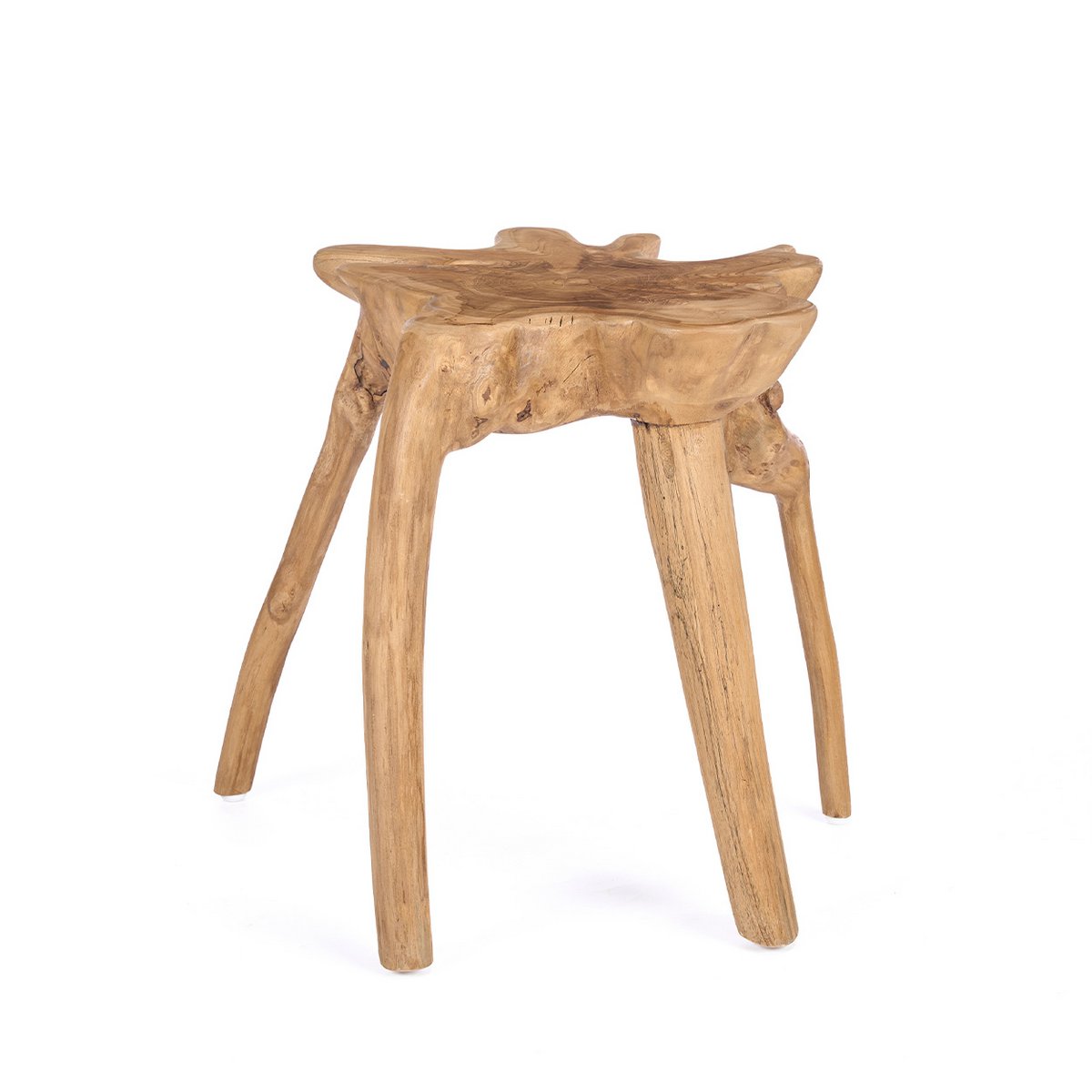 Teakhouten bijzettafel Rooty naturel